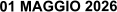 01 MAGGIO 2026