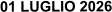 01 LUGLIO 2026